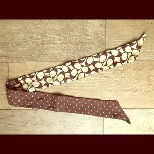 Coach silk BOW headband logo real !!